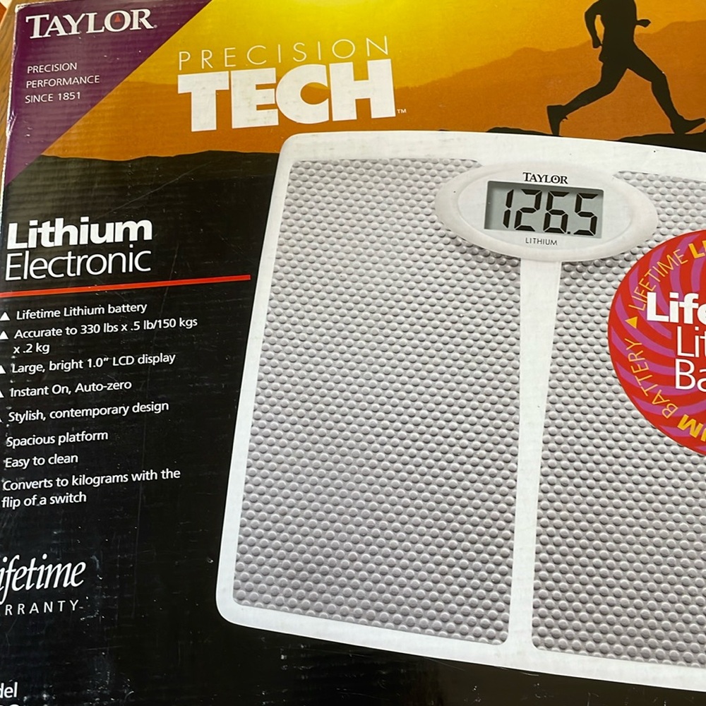 Taylor Lithium Electronic Scale Model 7020 Working Bathroom Scale